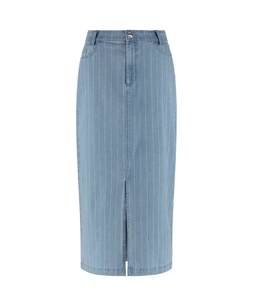 Tramontana Midi Rok Pinstripe Denim