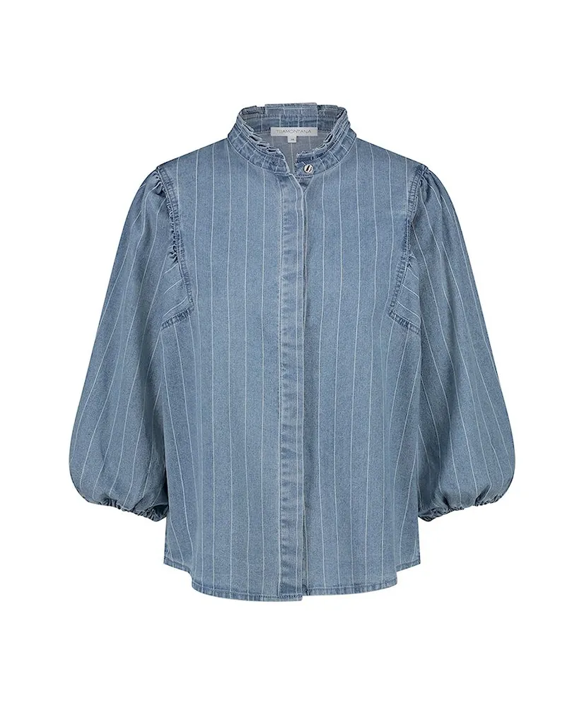 Tramontana Top Pinstripe Denim