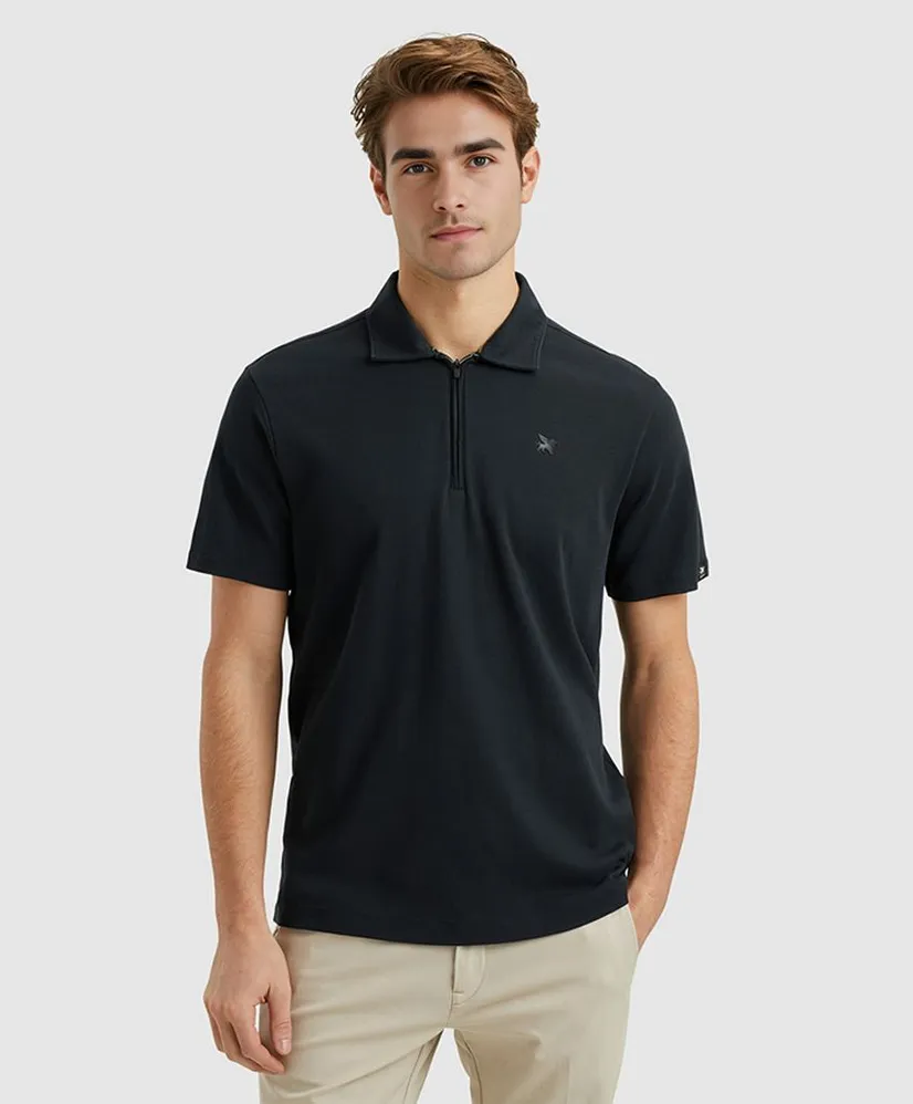 Vanguard Half Zip Polo Effen