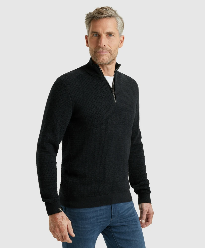 Vanguard Half Zip Trui Mouline