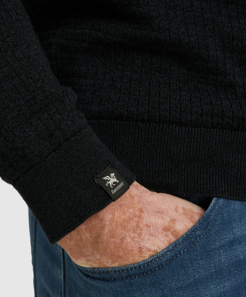 Vanguard Half Zip Trui Mouline