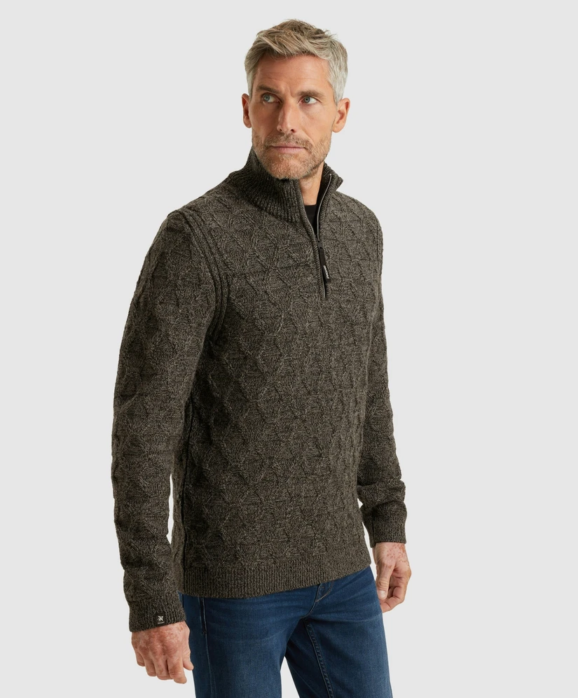 Vanguard Trui Half-Zip Effen Patroon