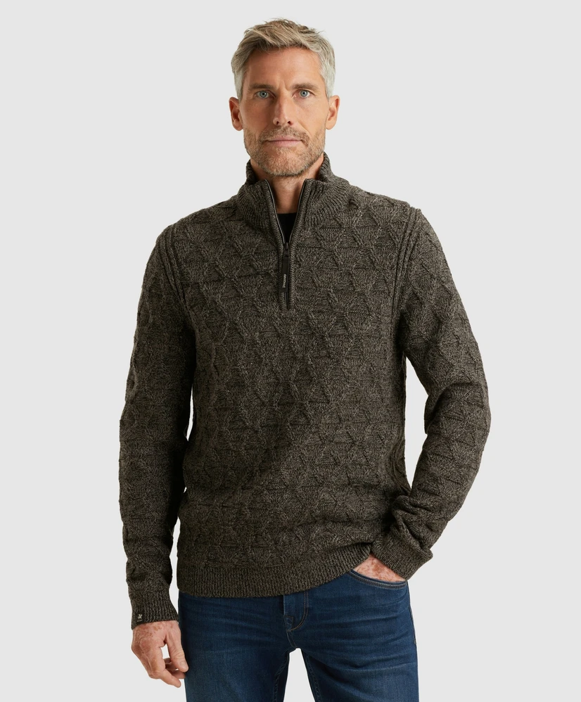 Vanguard Trui Half-Zip Effen Patroon