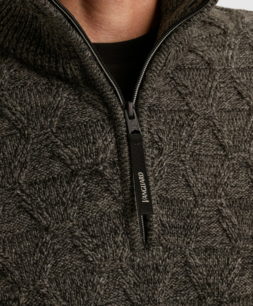 Vanguard Trui Half-Zip Effen Patroon