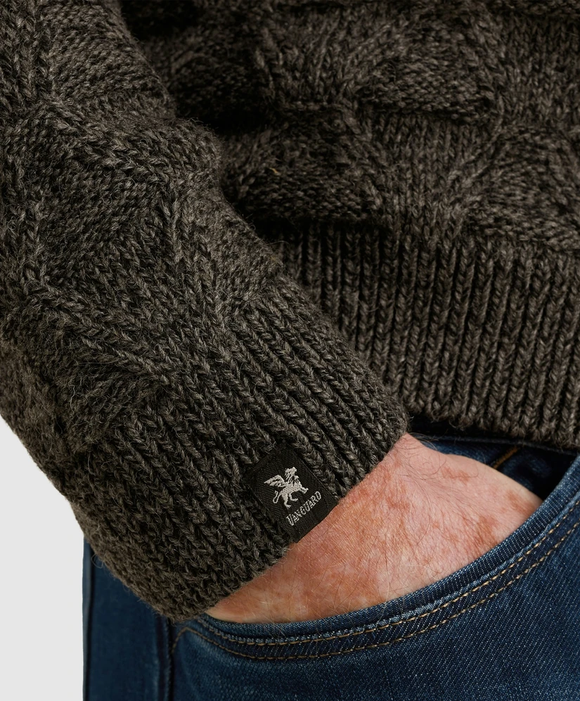 Vanguard Trui Half-Zip Effen Patroon