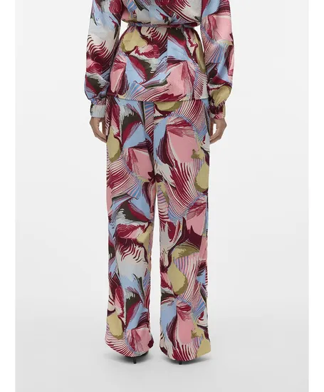 VERO MODA Broek VMRUBY FIE MW STRAIGHT PANT WVN GA