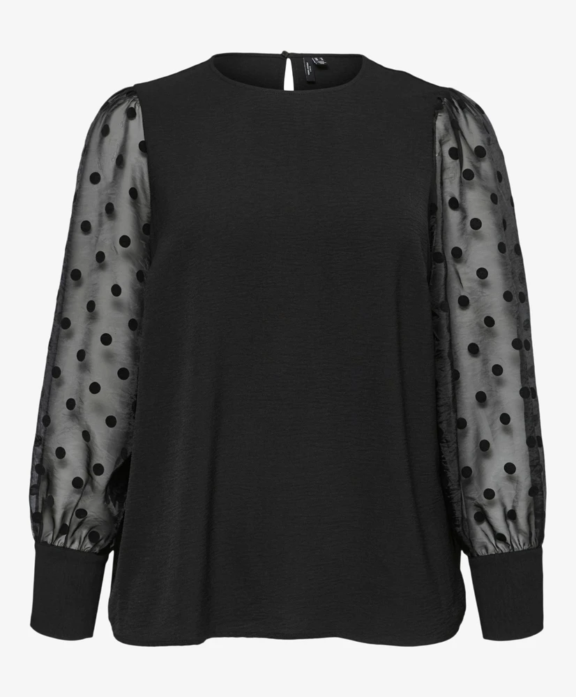VERO MODA CURVE Curvy Top VMCALVA DETAIL LS TOP WV