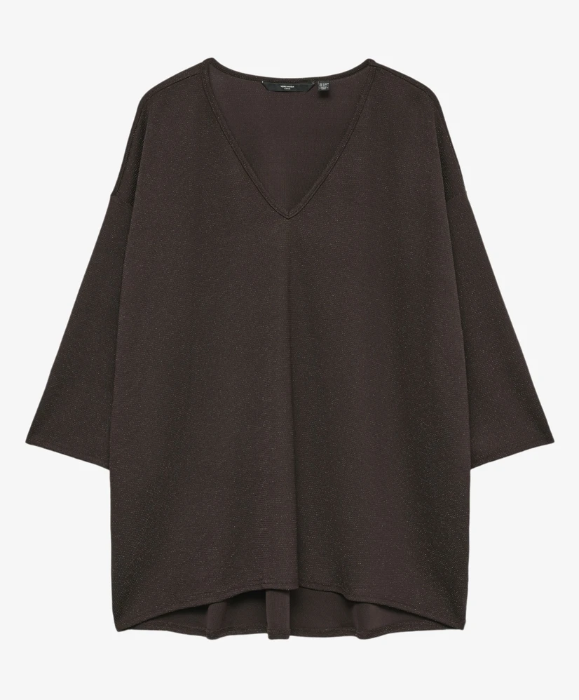VERO MODA CURVE Curvy Top VMCKANVA 3/4 V-NECK TOP