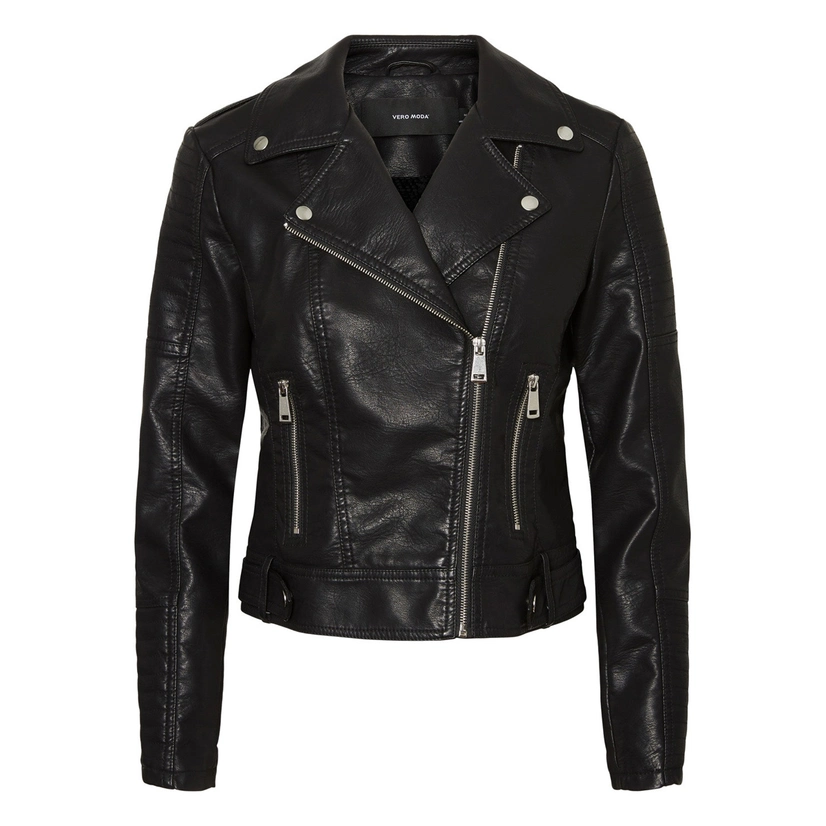 VERO MODA Jack Leather Look Zwart