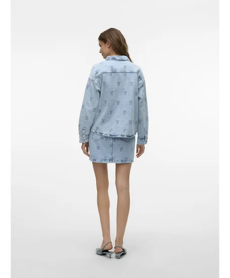 VERO MODA Spijker Blouse Hayden Oversized Fit