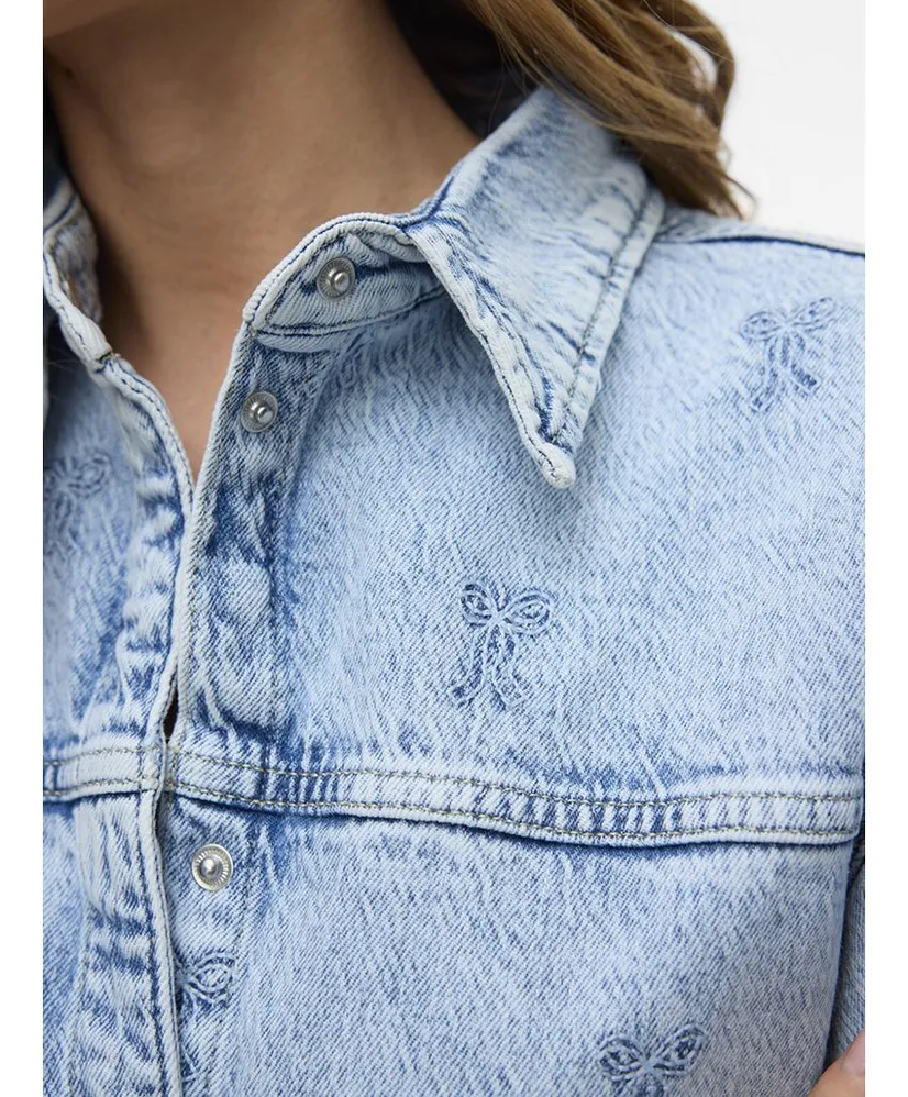 VERO MODA Spijker Blouse Hayden Oversized Fit