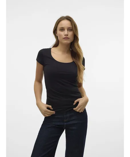 VERO MODA T-Shirt Soft Zwart