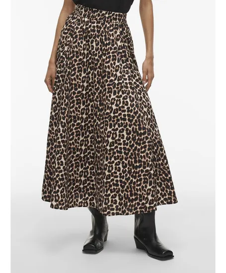 VILA Rok Midi Valencia Lio Leopard