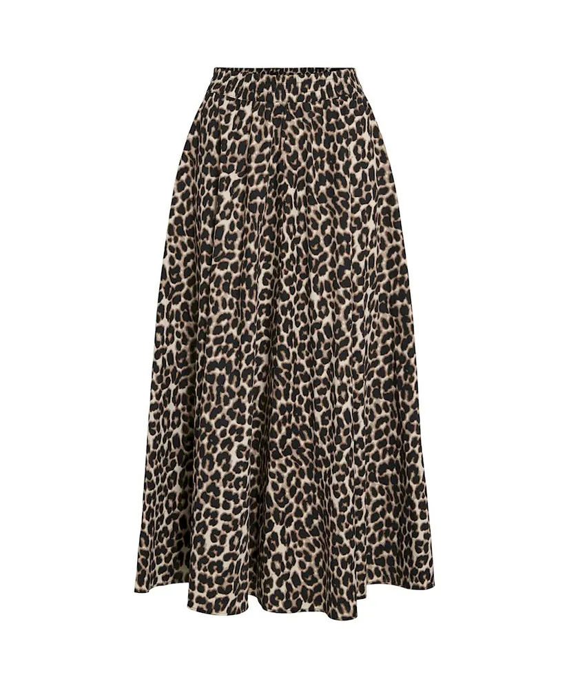 VILA Rok Midi Valencia Lio Leopard