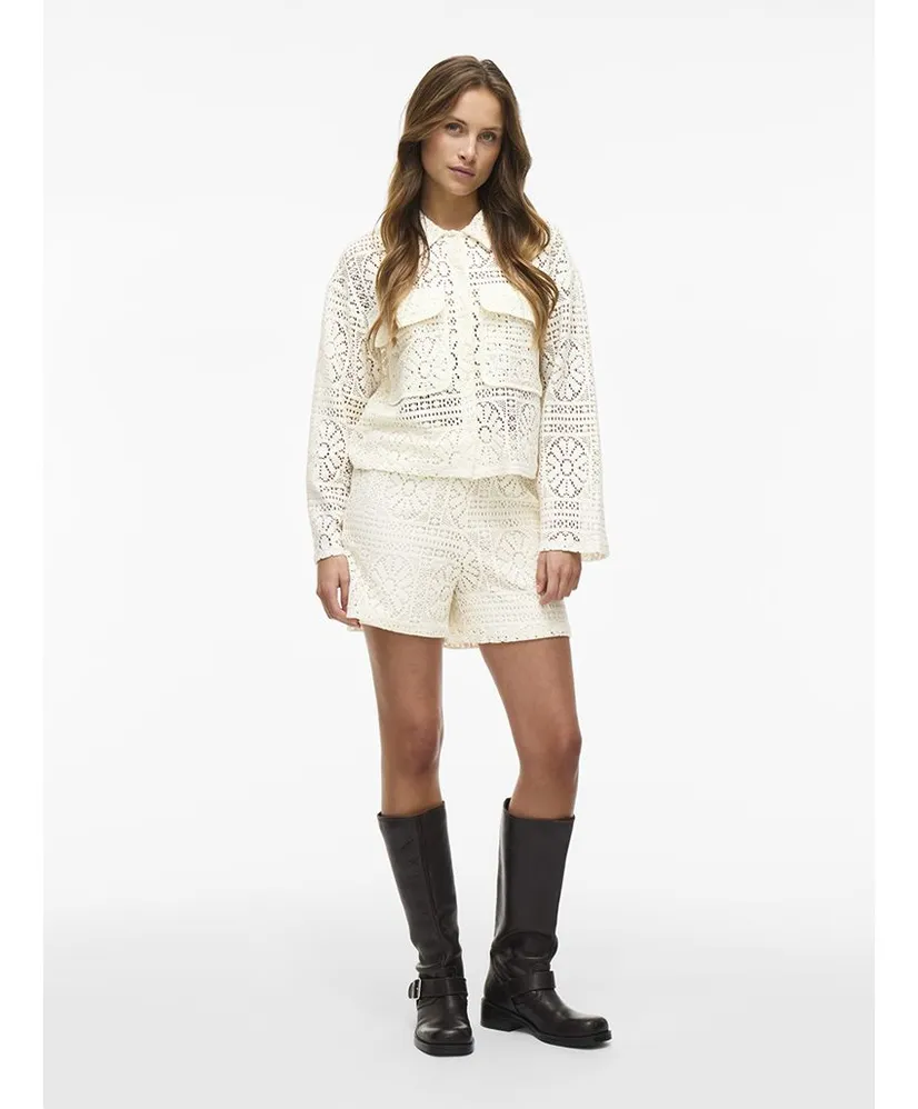 VILA Short Merinda Crochet