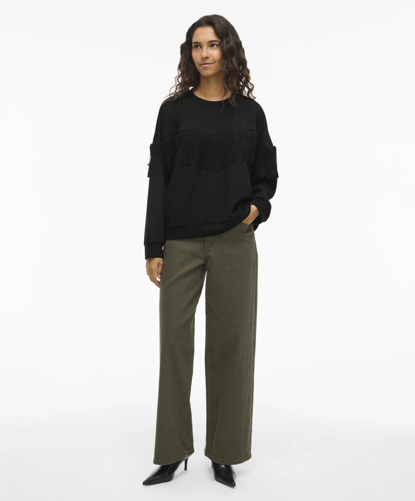 VILA Sweater Reflect Fringe