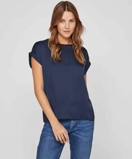 VILA T-Shirt Ellette Satin