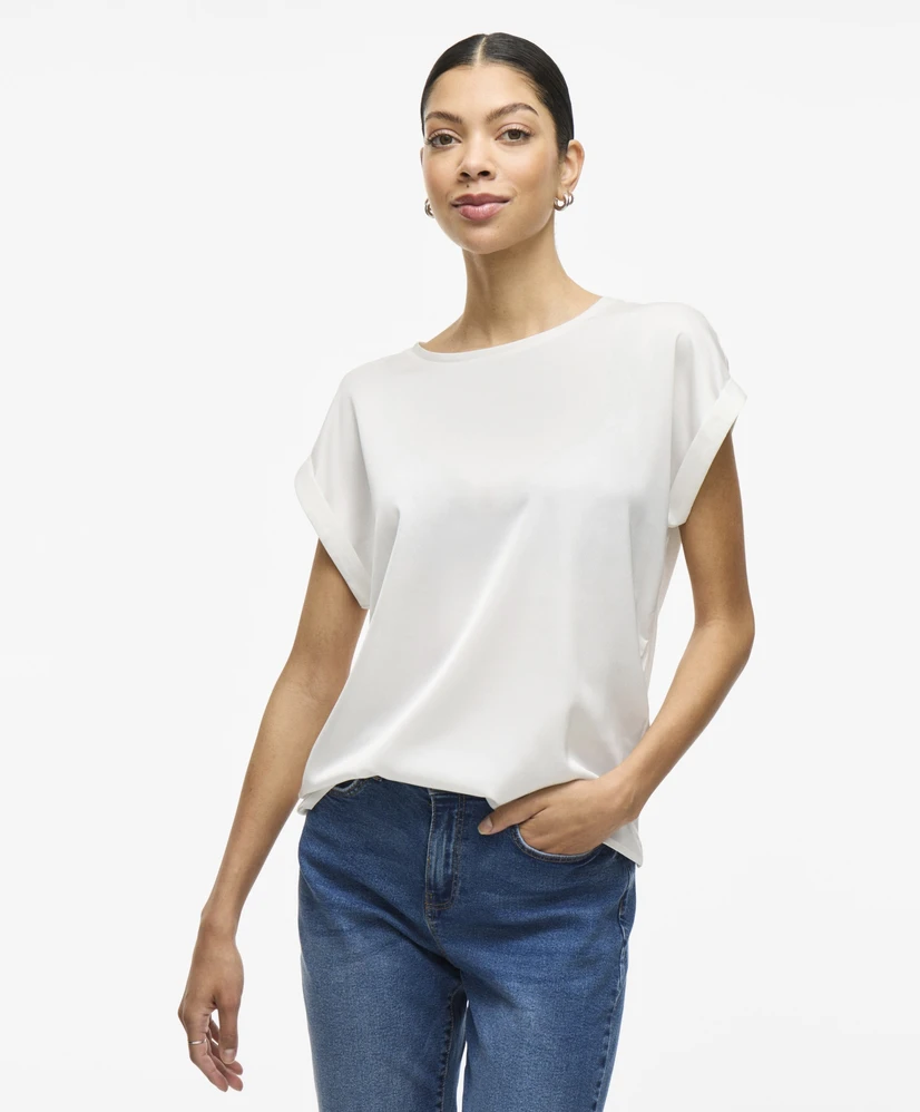 VILA T-shirt Ellette Satin