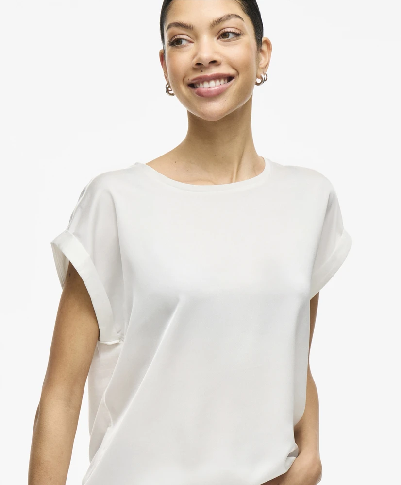 VILA T-shirt Ellette Satin