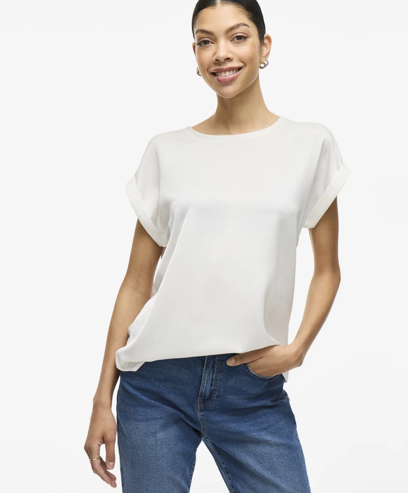 VILA T-shirt Ellette Satin