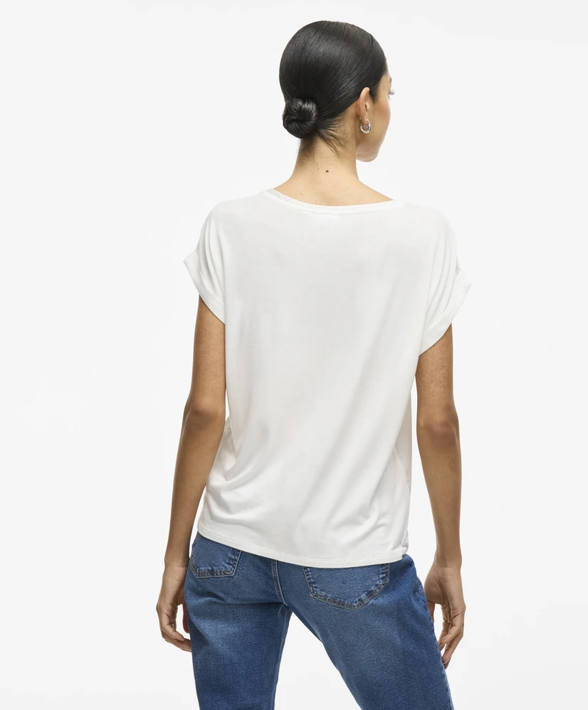VILA T-shirt Ellette Satin