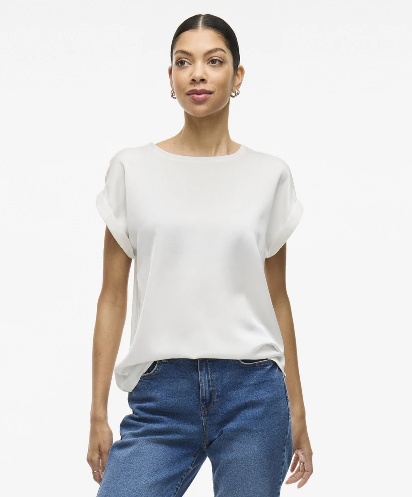 VILA T-shirt Ellette Satin