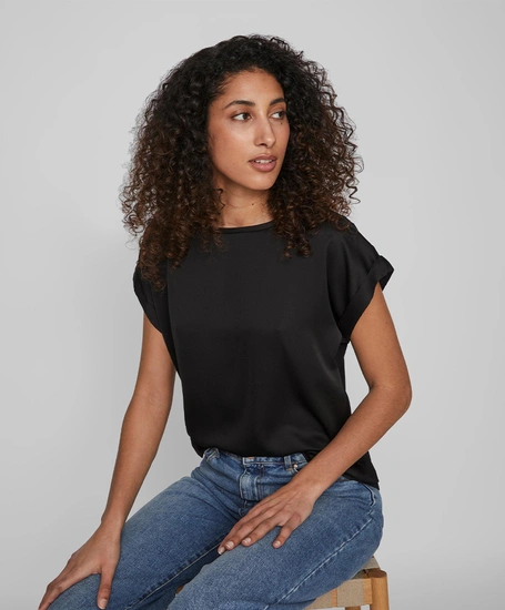 VILA T-shirt Satin Basic