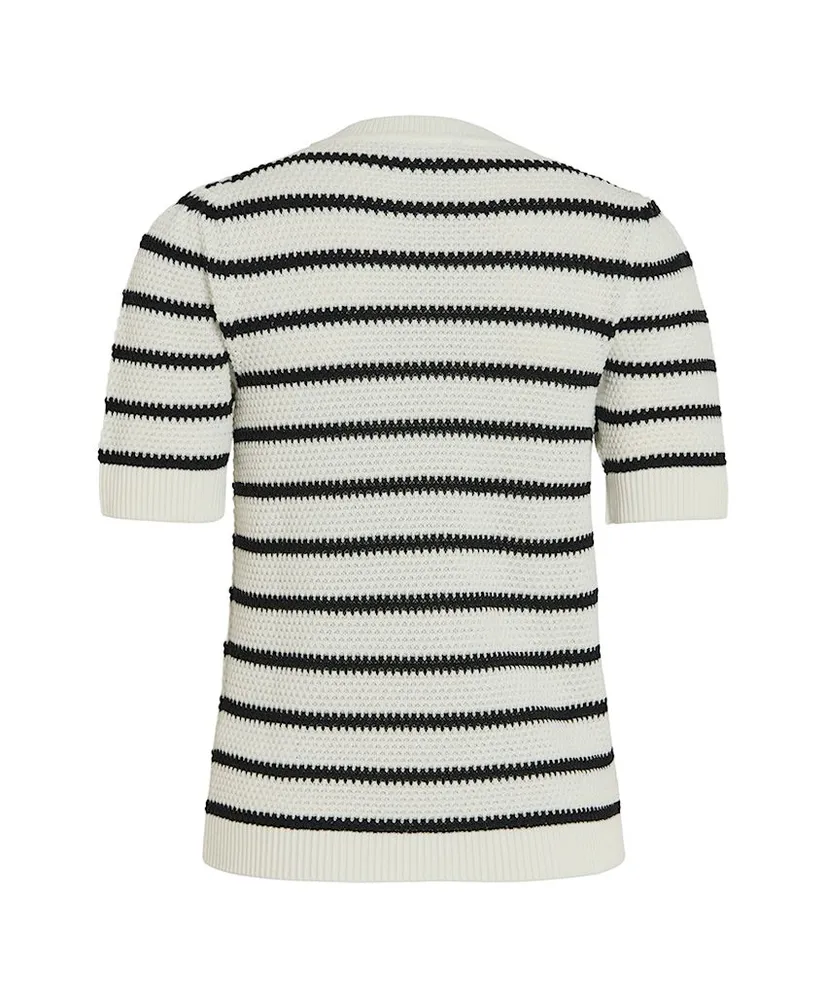 VILA Trui KM VIDALO O-NECK S/S STRIPE KNIT-NOOS