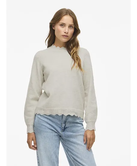 VILA Trui LM VINIKOLINA O-NECK L/S KNIT TOP - NO