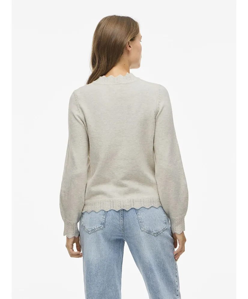 VILA Trui LM VINIKOLINA O-NECK L/S KNIT TOP - NO