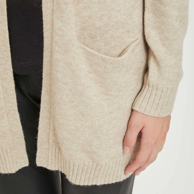 VILA Vest Knit Cardigan Beige