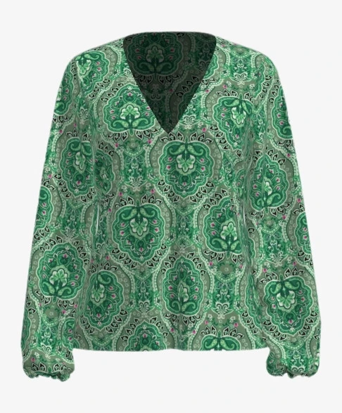 VMBABIA L/S BALLOON SLEEVE TOP WVN
