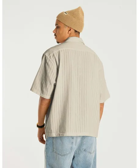 Woodbird Overhemd Wang Chuke Loose Fit