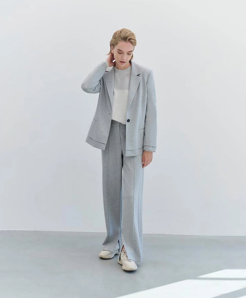 YAYA Blazer Soft Melange Seam