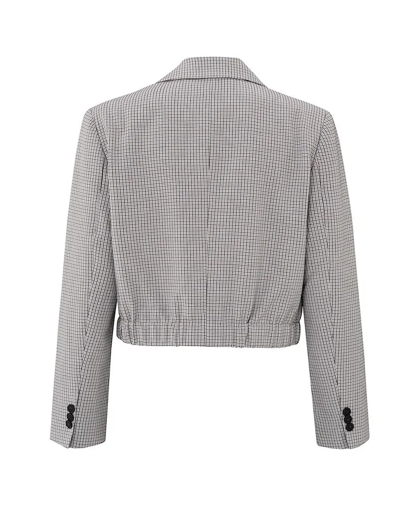 YAYA Blazer Woven Short Checkered