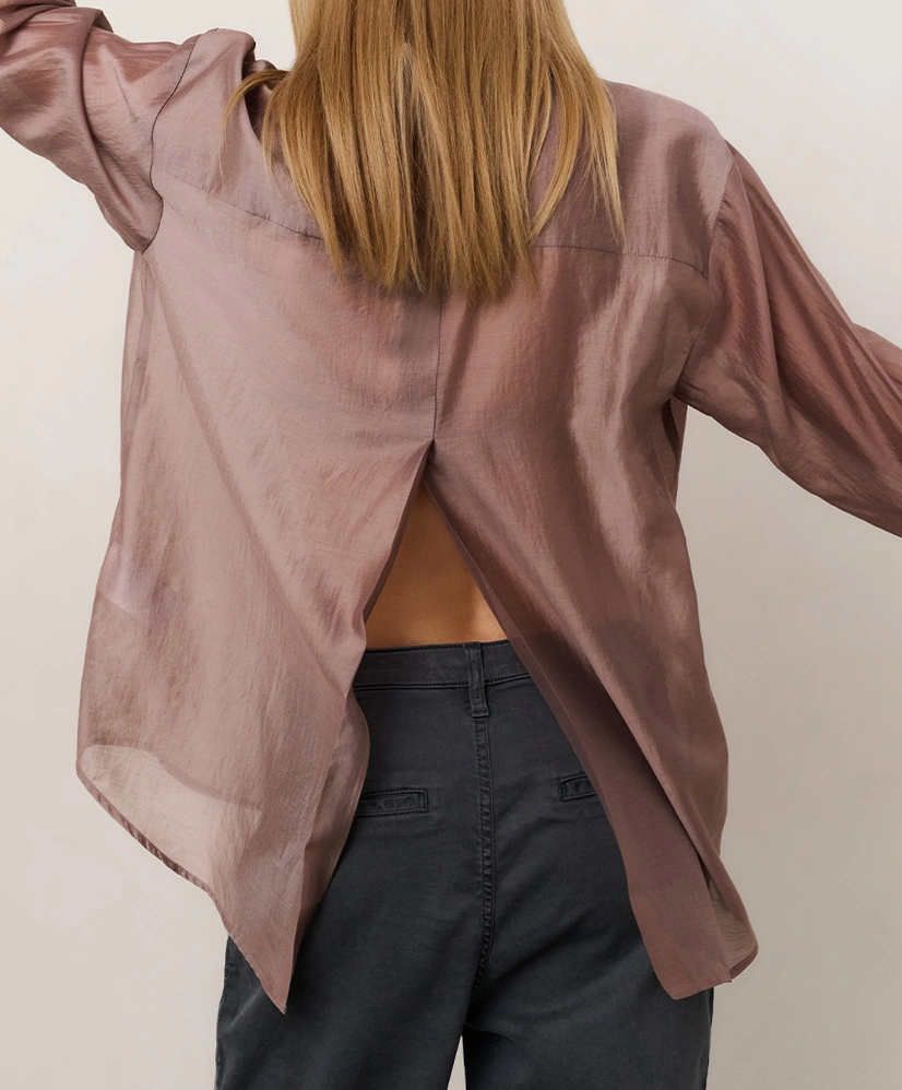 YAYA Blouse Black Slit