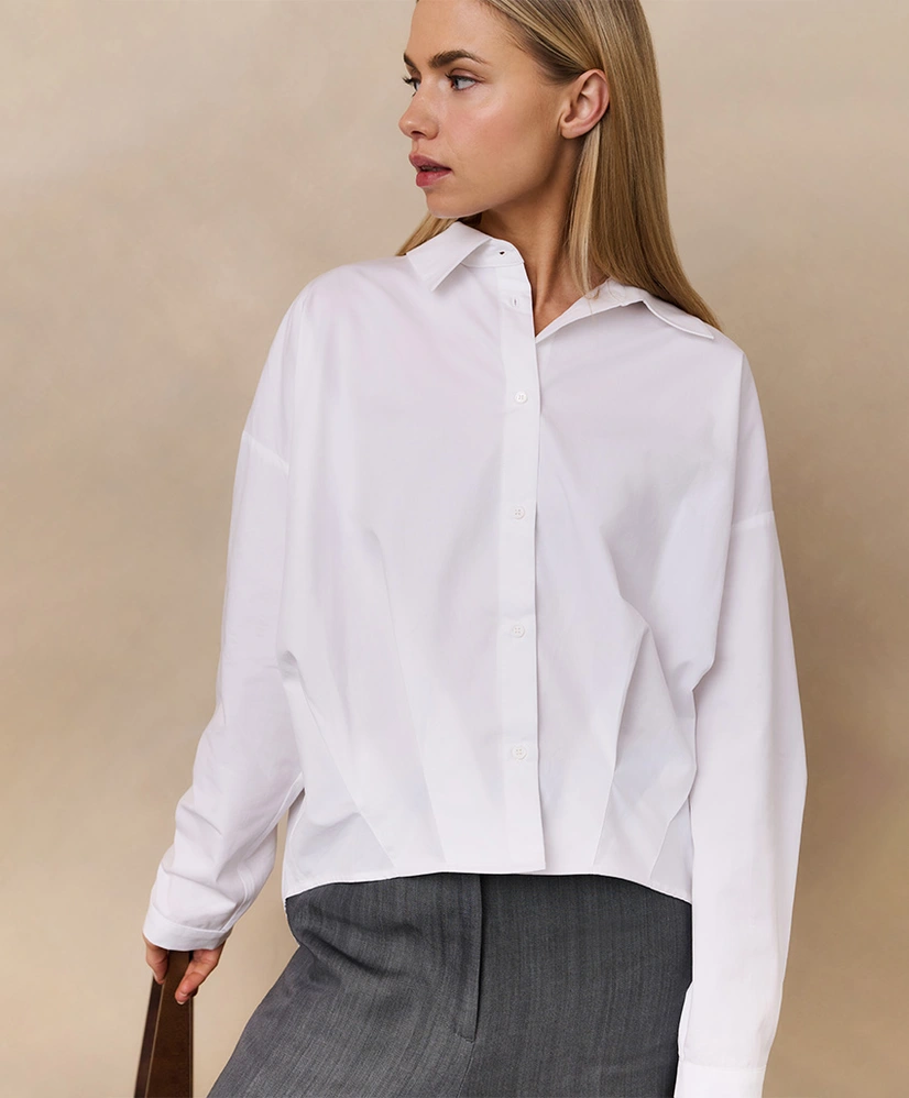 YAYA Blouse Poplin Pleat