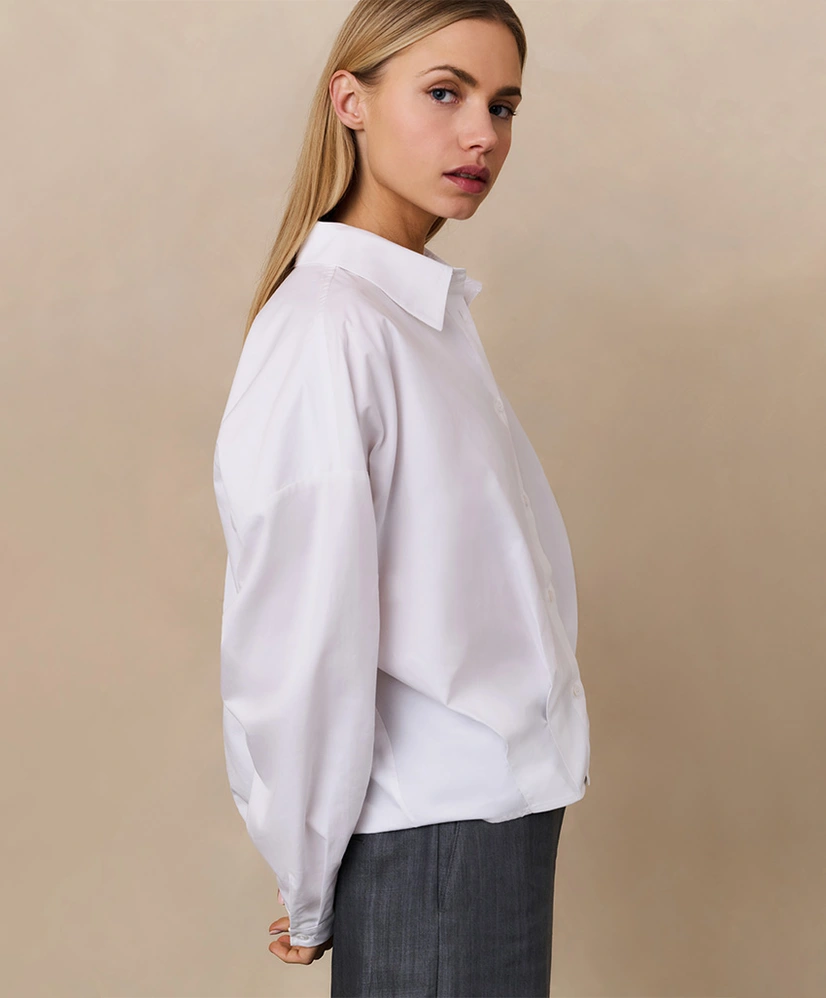 YAYA Blouse Poplin Pleat