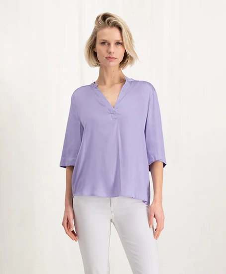 YAYA Blouse Satin V-neck