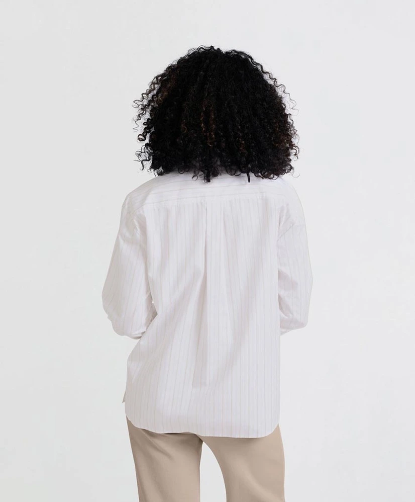 YAYA Blouse Striped Cuff Tape
