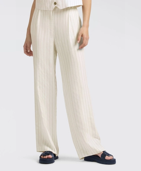 YAYA Broek Linnen Wide Leg Strepen