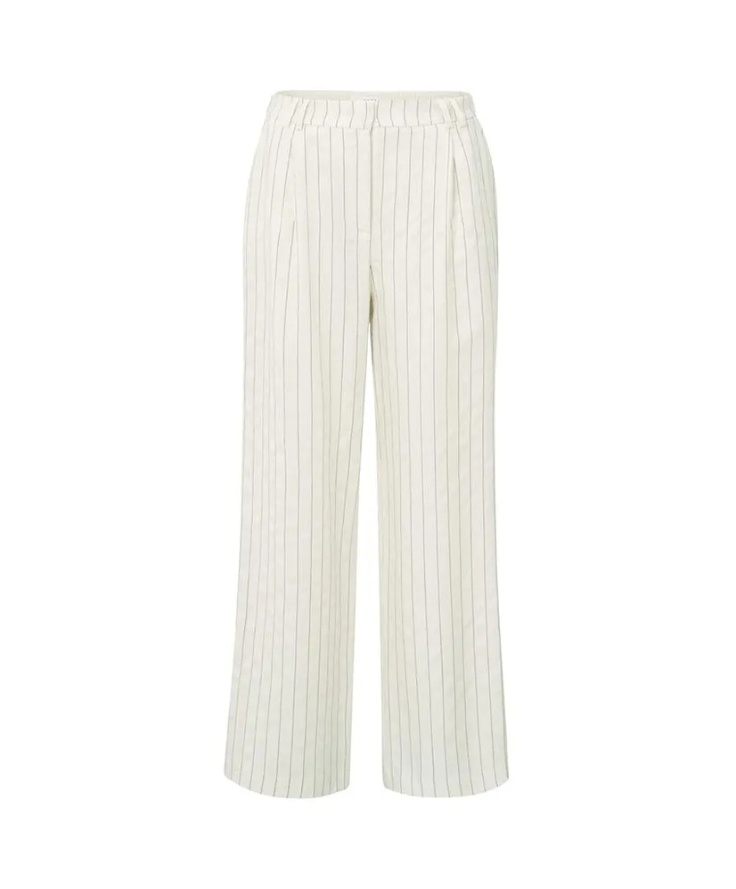 YAYA Broek Linnen Wide Leg Strepen