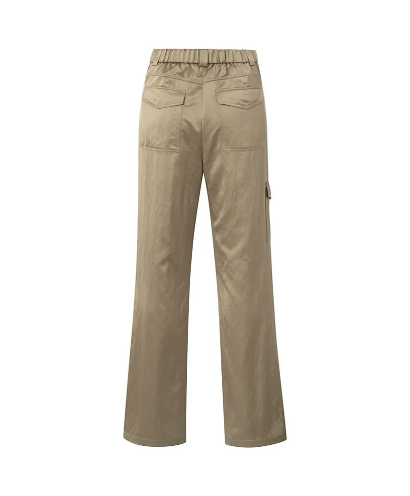 YAYA Cargo Broek Satin Wide Leg