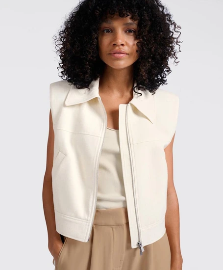 YAYA Cropped Gilet Effen