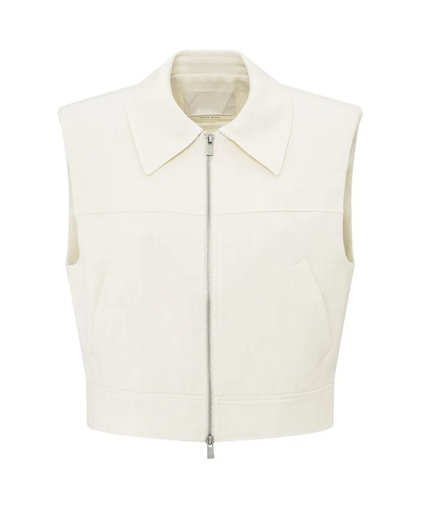 YAYA Cropped Gilet Effen