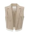 YAYA Gilet Contrasterend Woven