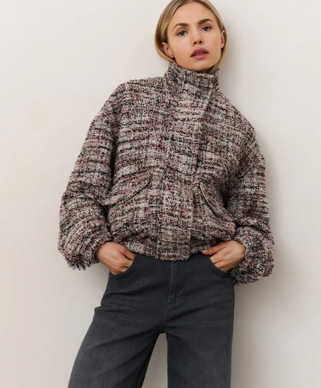 YAYA Jacket Boucle Fringes