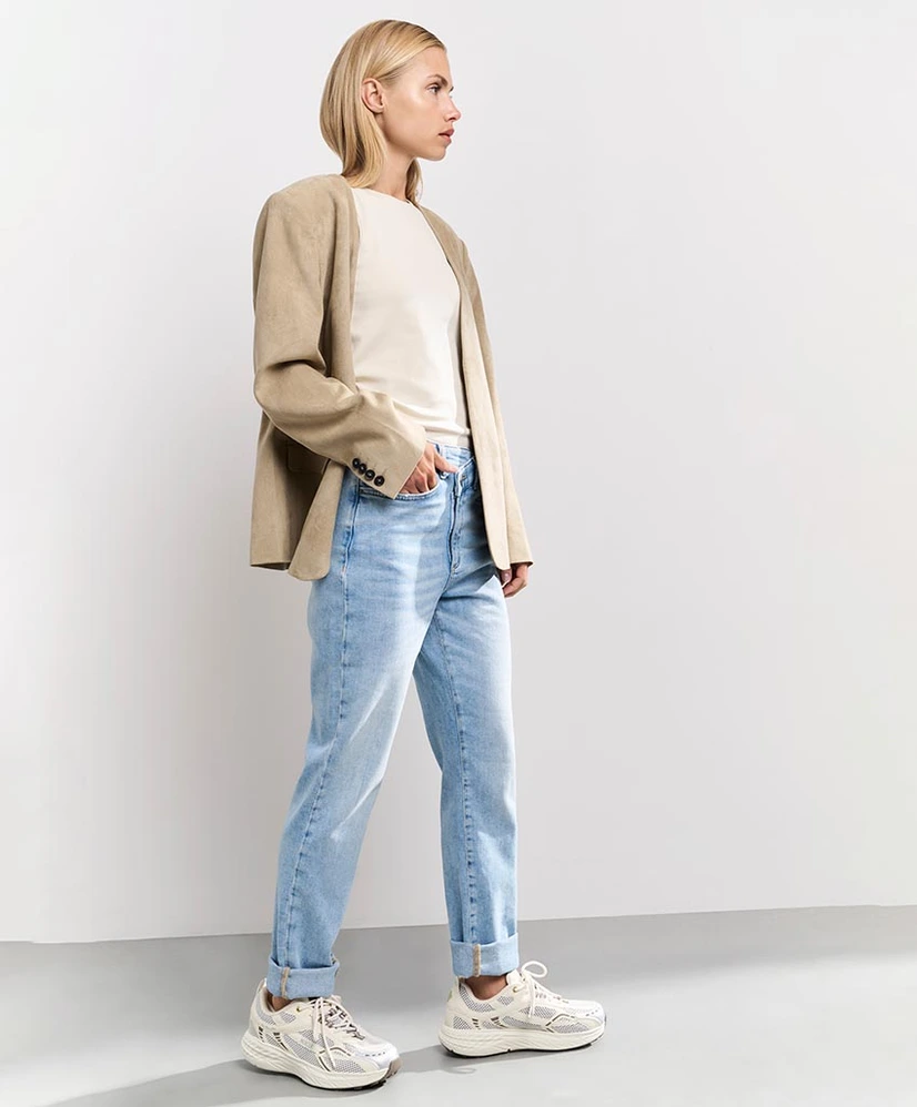 YAYA Jeans Straight Fit Overslagdetail