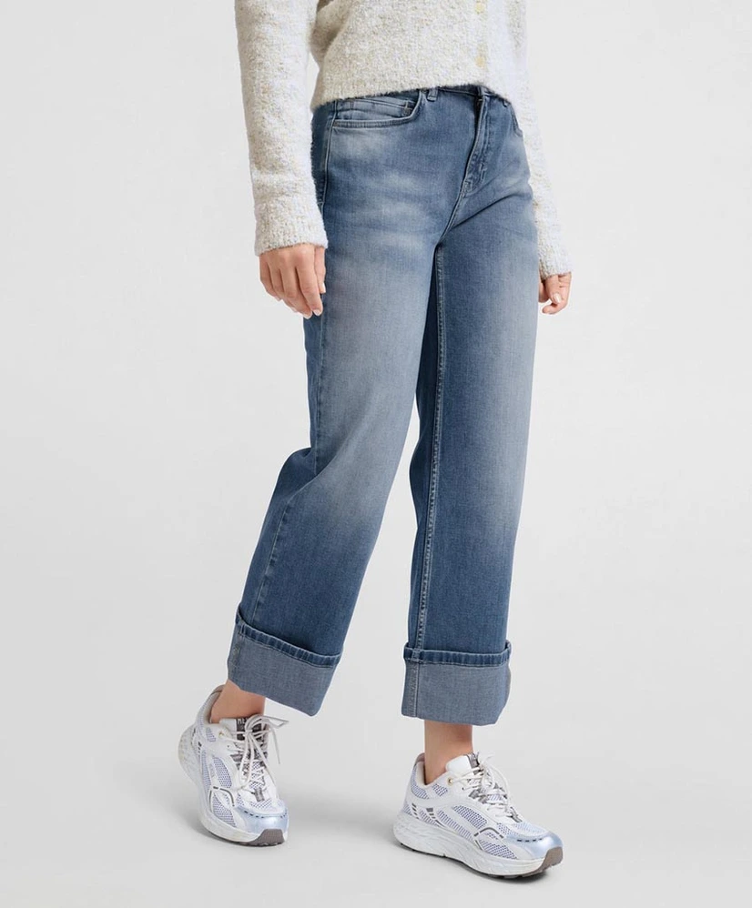 YAYA Jeans Straight Fit Roll Up