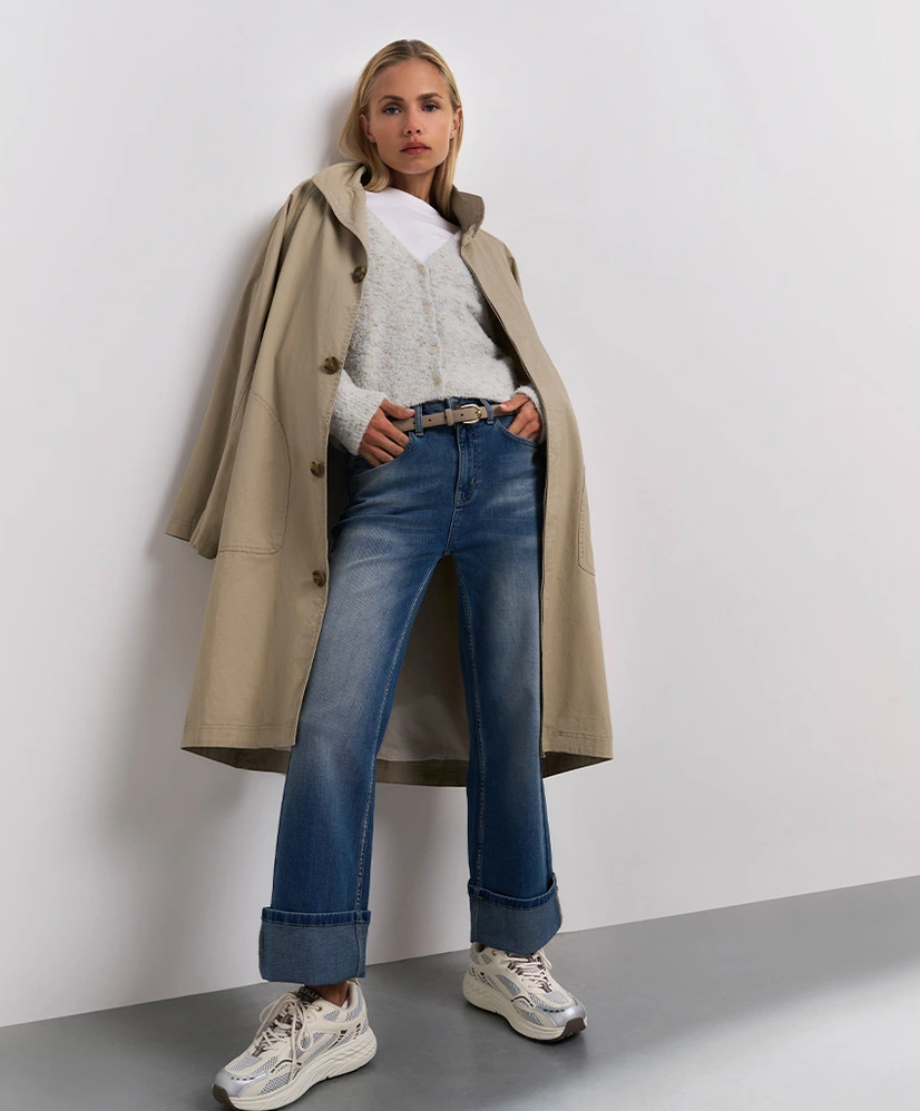 YAYA Jeans Straight Fit Roll Up